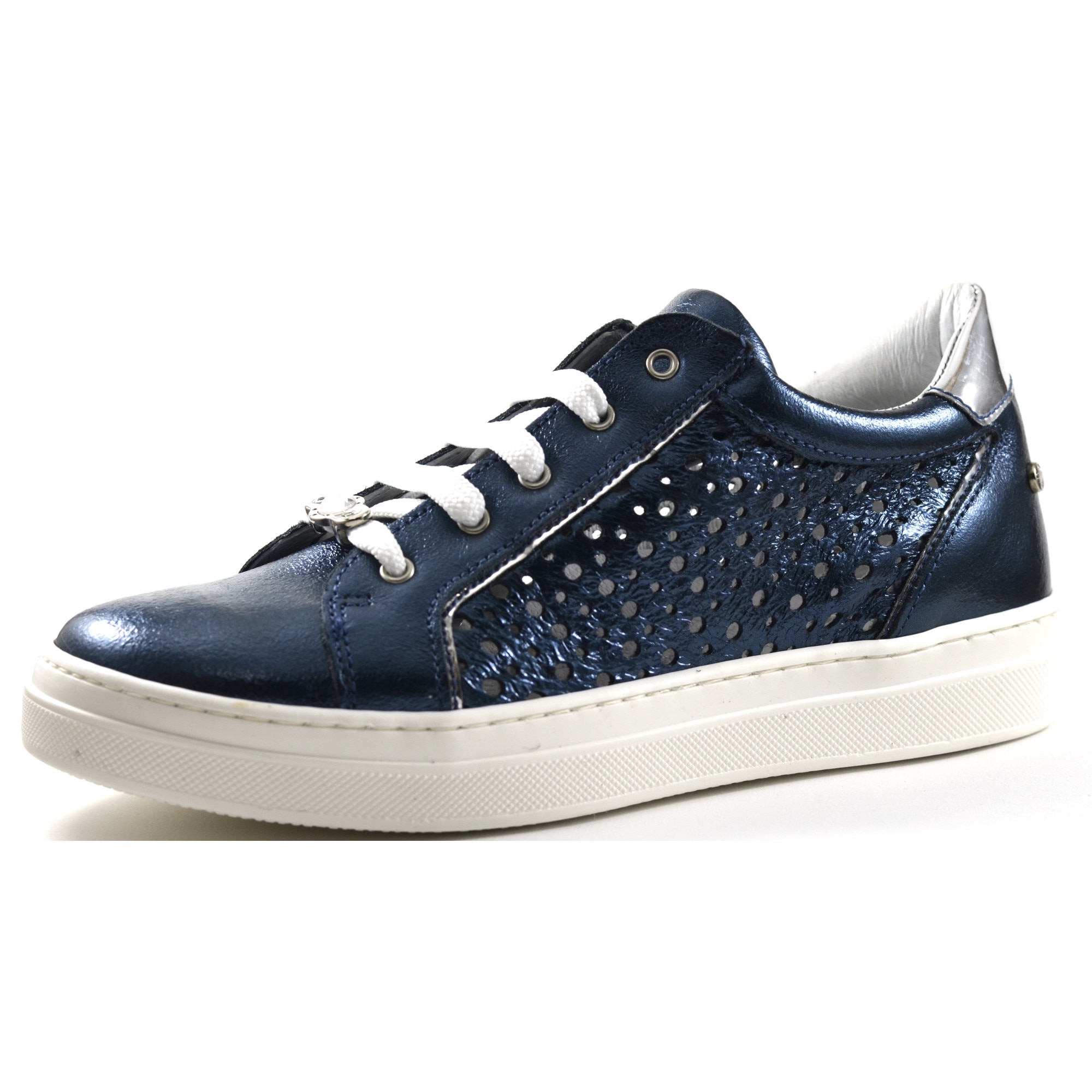 Pantofi casual bleumarin cu perforatii, Melania