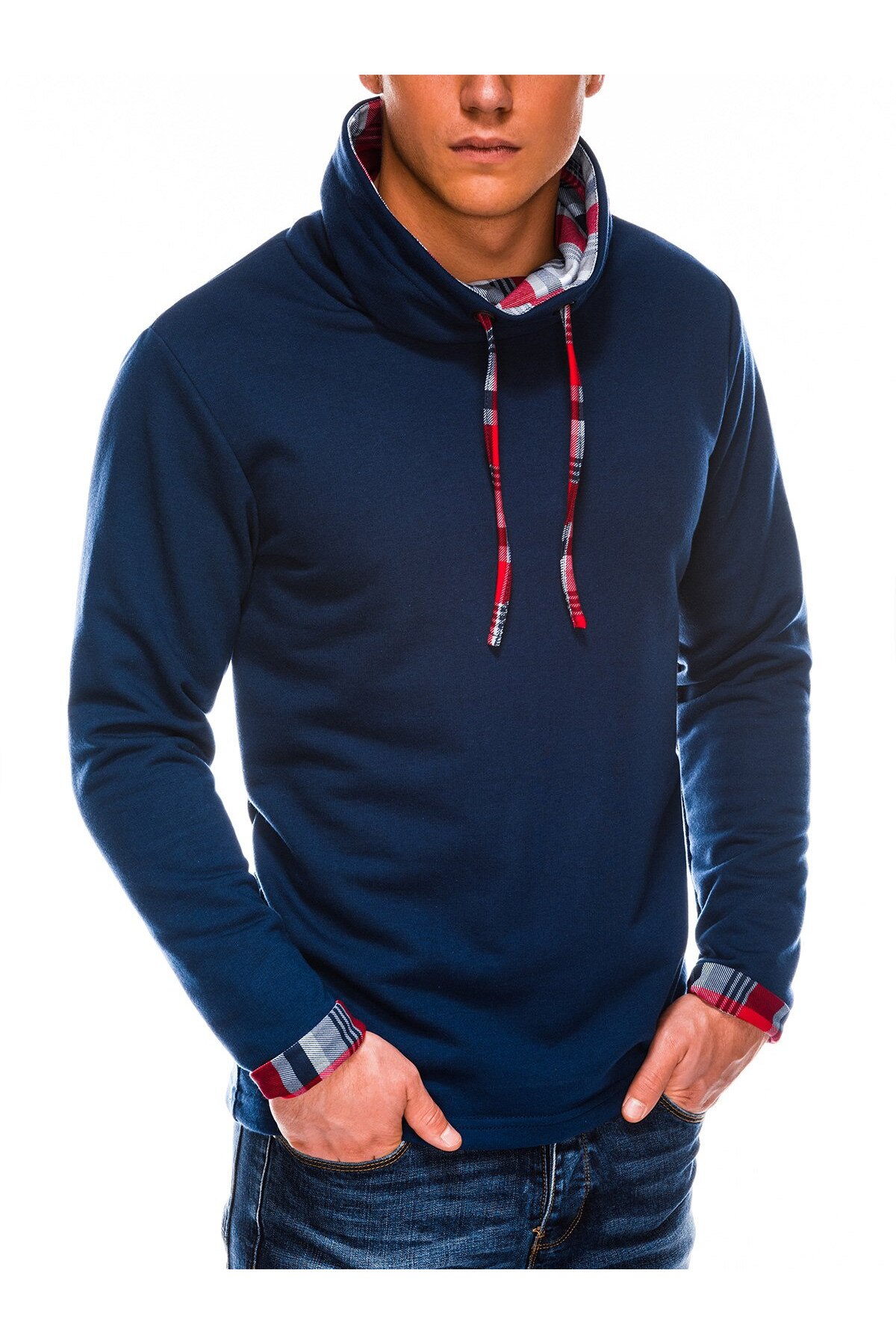 Hanorac barbati B1015 - bleumarin, Bleumarin, 2XL