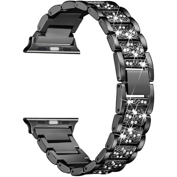 Curea metalica luxury ZAFIT™, bratara pentru Apple Watch 3/2/1, Display 38 mm, Negru