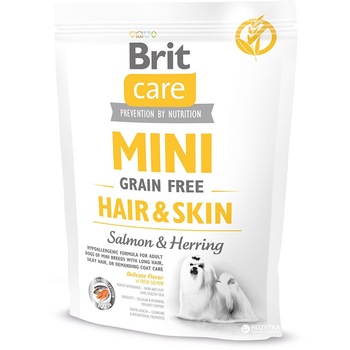 Hrana uscata pentru caini, Brit Care Mini Grain Free Hair and Skin, 6 x 400 gr Hrana uscata pentru caini, Brit Care Mini Grain Free Hair and Skin, 6 x 400 gr