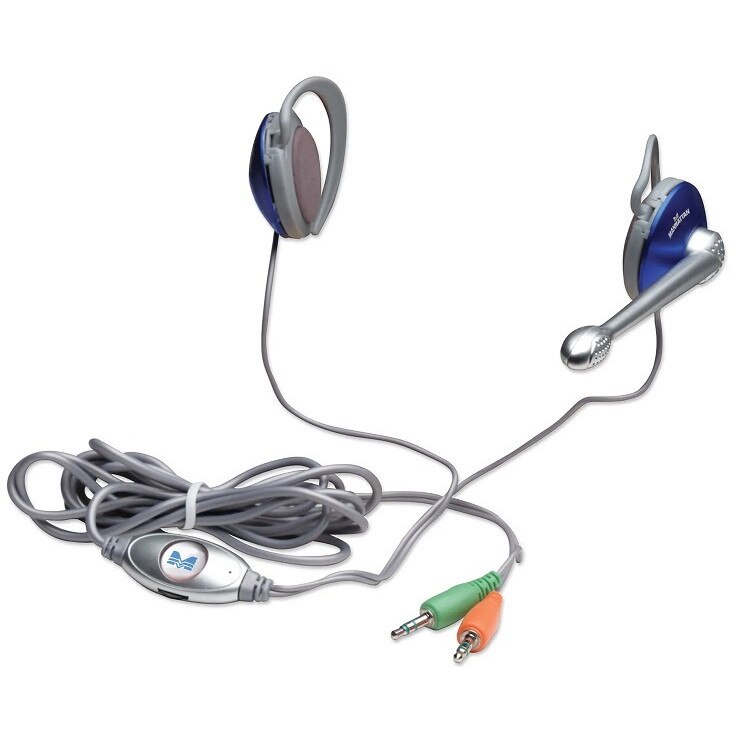 Casti + microfon stereo fixare pe urechi, Manhattan