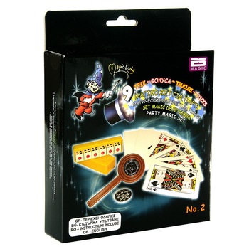 Joc de magie pentru copii cu carti de joc si zaruri, ATS, 9 trucuri, + 3 ani Joc de magie pentru copii cu carti de joc si zaruri, ATS, 9 trucuri, + 3 ani