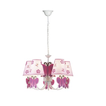 Lustra Interior Erste Pink Butterfly 5x40W Max E14 EL0029758 Roz si Alb Lustra Interior Erste Pink Butterfly 5x40W Max E14 EL0029758 Roz si Alb