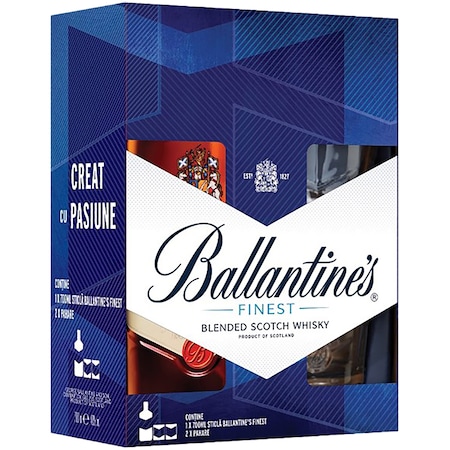 Whisky Ballantine's, Blended 40%, 0.7l +2 Pahare
