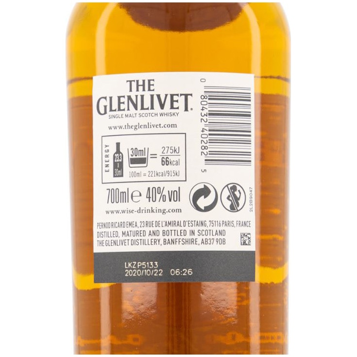 Whisky The Glenlivet 12YO, Single Malt, 40%, 0.7l - eMAG.ro
