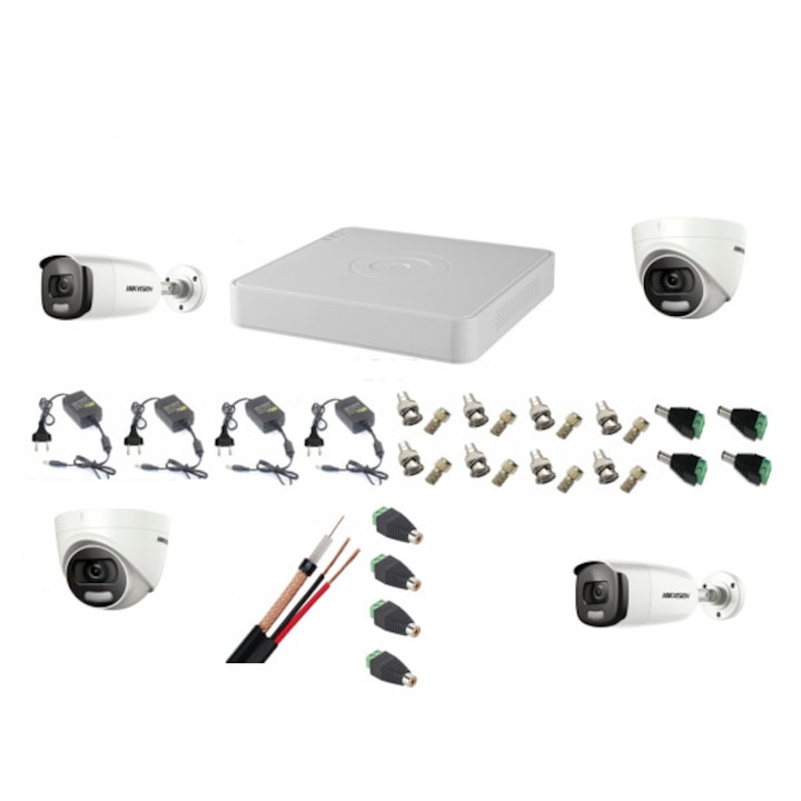 Kit Supraveghere CCTV 4 Camere Interior&Exterior HD, 720P