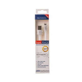 Cablu lightning Super TOUCH, alb Cablu lightning Super TOUCH, alb