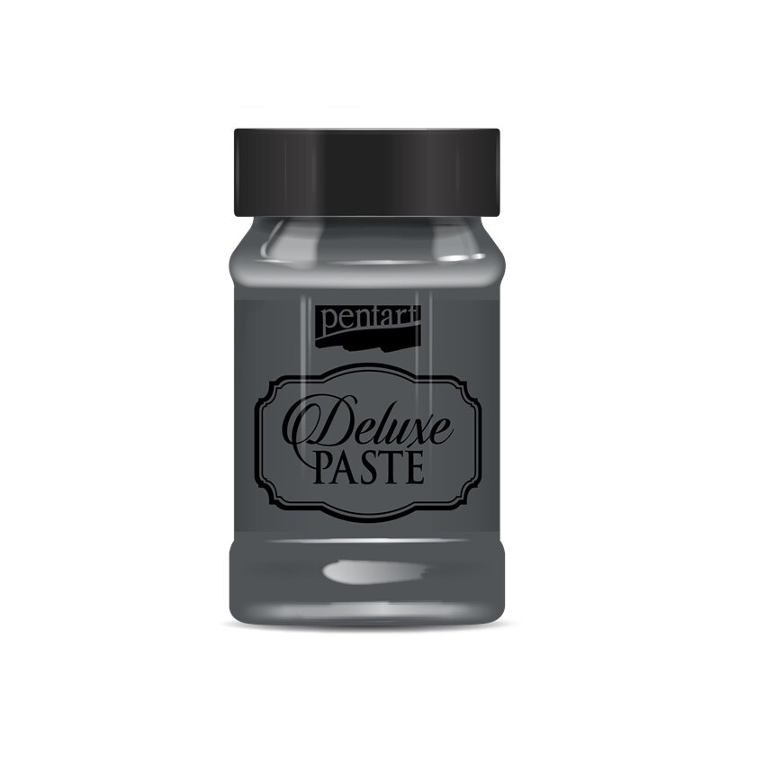 Pasta cremoasa Deluxe pe baza de apa Pentart - antracit, 100 ml