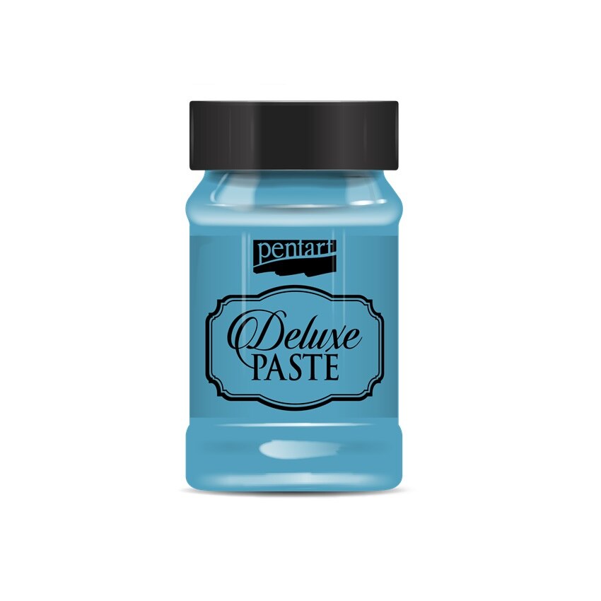 Pasta cremoasa Deluxe pe baza de apa Pentart - albastru laguna, 100 ml