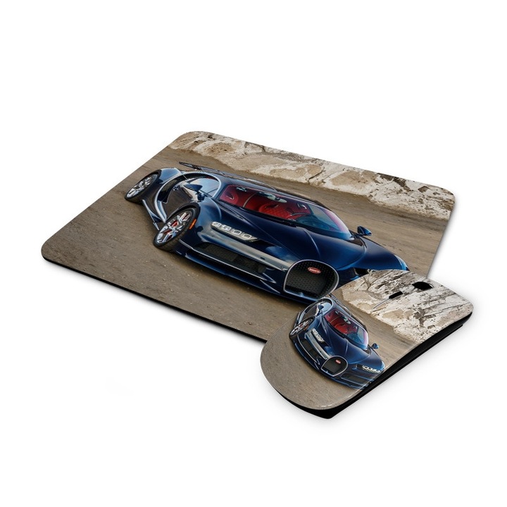 Set Mouse fara fir/Mouse pad, Mobiltokguru, Bugatti 3