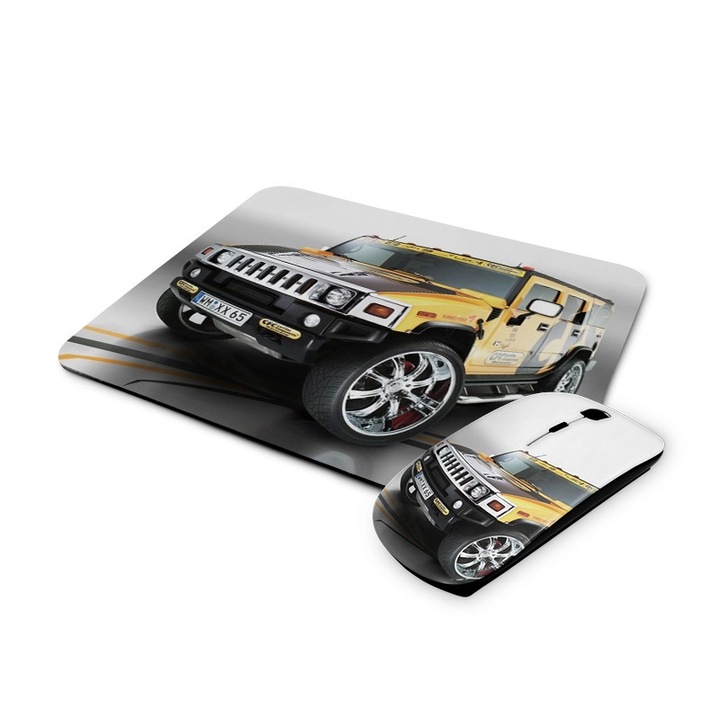Set Mouse fara fir/Mouse pad, Mobiltokguru, Hummer 2