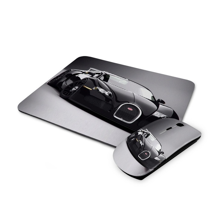 Set Mouse fara fir/Mouse pad, Mobiltokguru, Bugatti 1