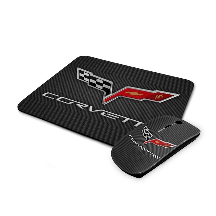 Set Mouse fara fir/Mouse pad, Mobiltokguru, Chevrolet Corvette 2