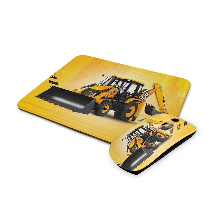 Set Mouse fara fir/Mouse pad, Mobiltokguru, JCB 1