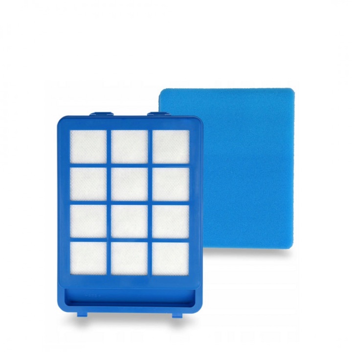 Filtru pentru aspiratoare Philips, FF14, Plastic, Albastru/Alb