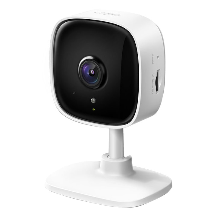 Камера за наблюдение Smart TP-Link Tapo C100, Night Vision, Full HD 1080P, Датчик за движение, Звукова и светлинна аларма, Two-Way Audio, Режим Privacy, Локално съхранение IP Wi-Fi, Бял