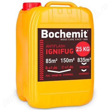 Solutie ignifugare lemn Bochemit Antiflash maro 25 Kg 150 mp Solutie ignifugare lemn Bochemit Antiflash maro 25 Kg 150 mp
