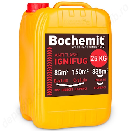 Solutie ignifugare lemn Bochemit Antiflash transparent 25 Kg 150 mp ...