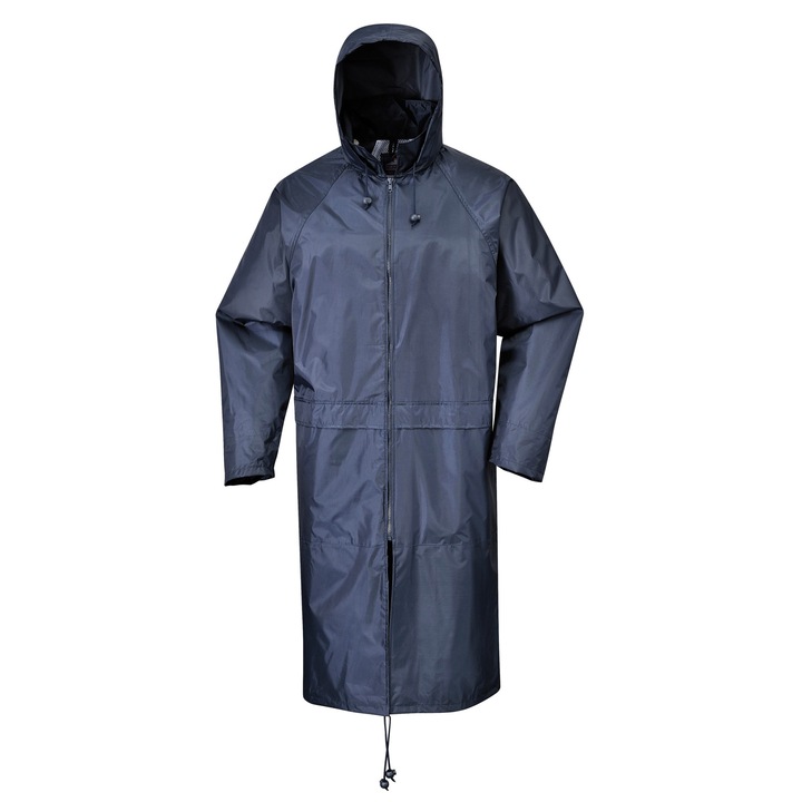 Jacheta de ploaie navy, gluga reglabila, buzunare, fermoar, marimea XL