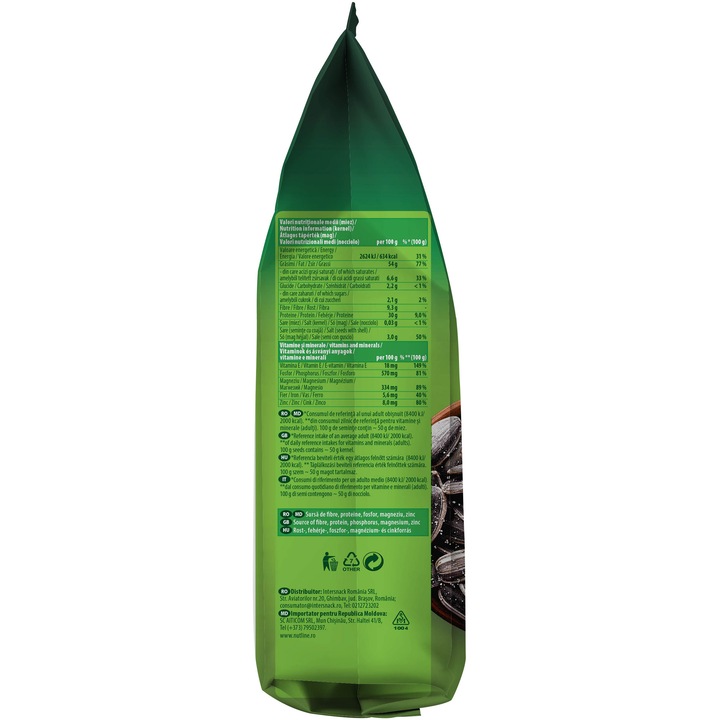 seminte floarea-soarelui pestrite, cu sare 300g,Nutline