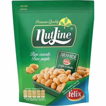 Arahide prajite cu sare Nutline Felix, 200g Arahide prajite cu sare Nutline Felix, 200g