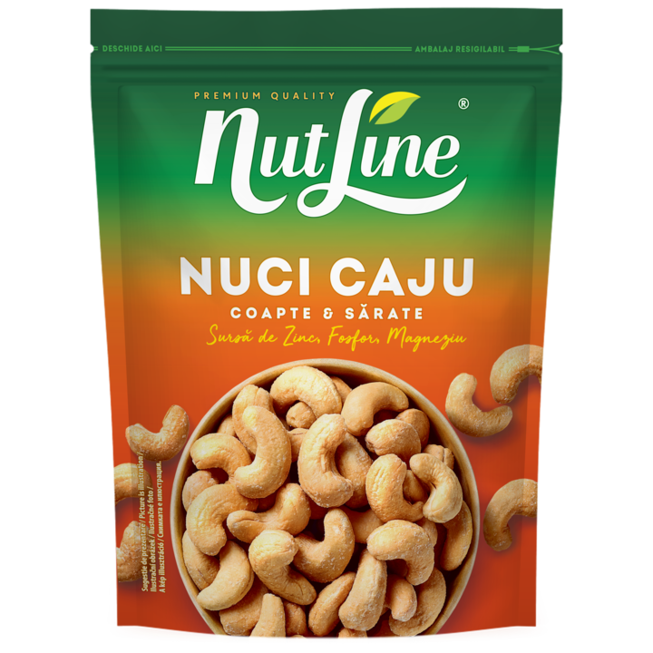 Nuci caju coapte si sarate Nutline, 150g