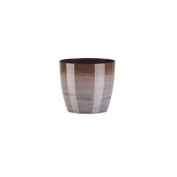 Ghiveci Aga Marmur diametru 14 cm, maro marmorat Ghiveci Aga Marmur diametru 14 cm, maro marmorat