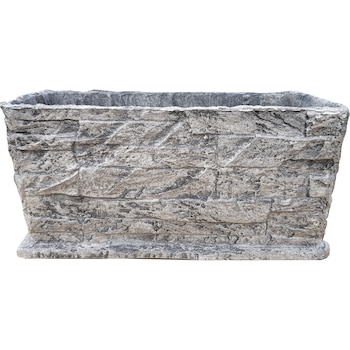 Jardiniera Politan Prod Piatra, gri, conglomerat, 32x16x15 cm Jardiniera Politan Prod Piatra, gri, conglomerat, 32x16x15 cm