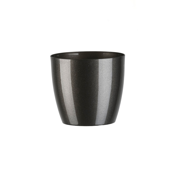 Ghiveci lucios, Aga diametru 16 cm, antracit