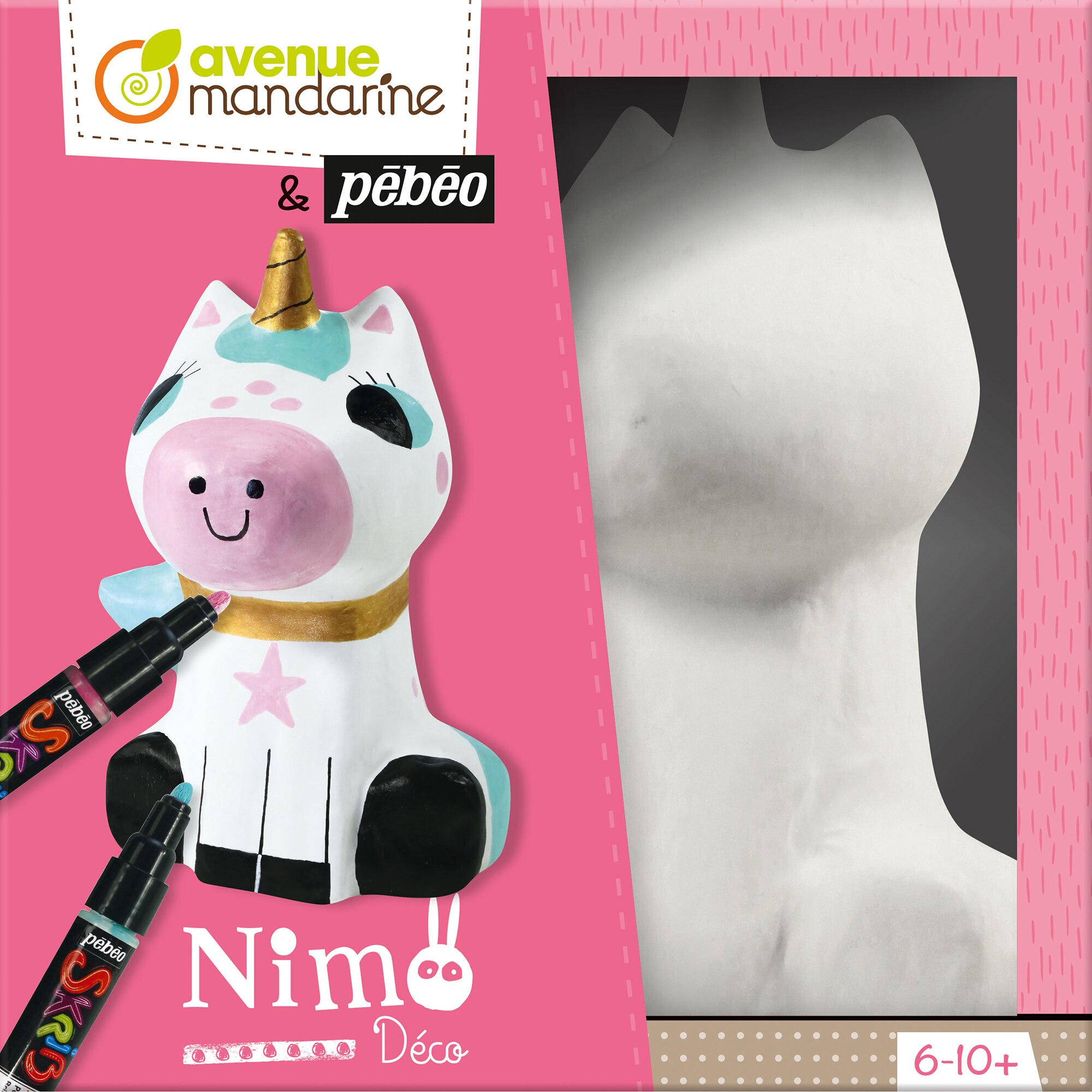 Figurina 3D pentru pictat Avenue Mandarine - Nimo Déco, Michele the unicorn
