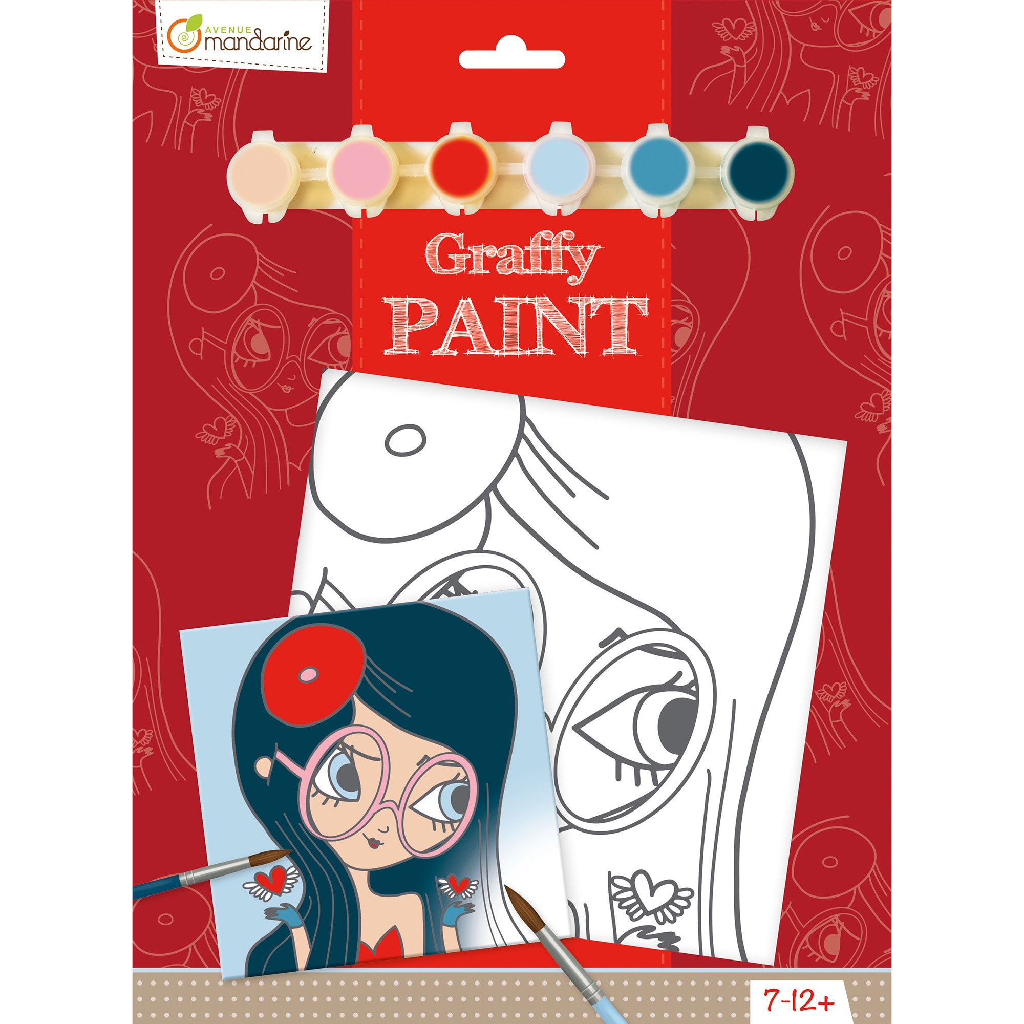 Set creatie Avenue Mandarine - Graffy Paint, Bohemian, 20x20 cm