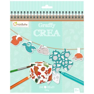 Hang Graffy Da Colorare Avenue Mandarine | Formato 10,5x11 Cm, Tema Bradipo, Carta Clairefontaine, Gioco Creativo Per Bambini