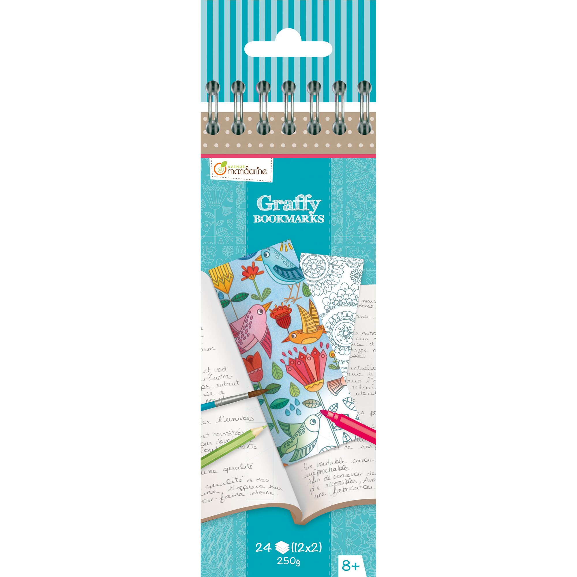 Set creatie Avenue Mandarine - Graffy Bookmark, Mandala/Flowers