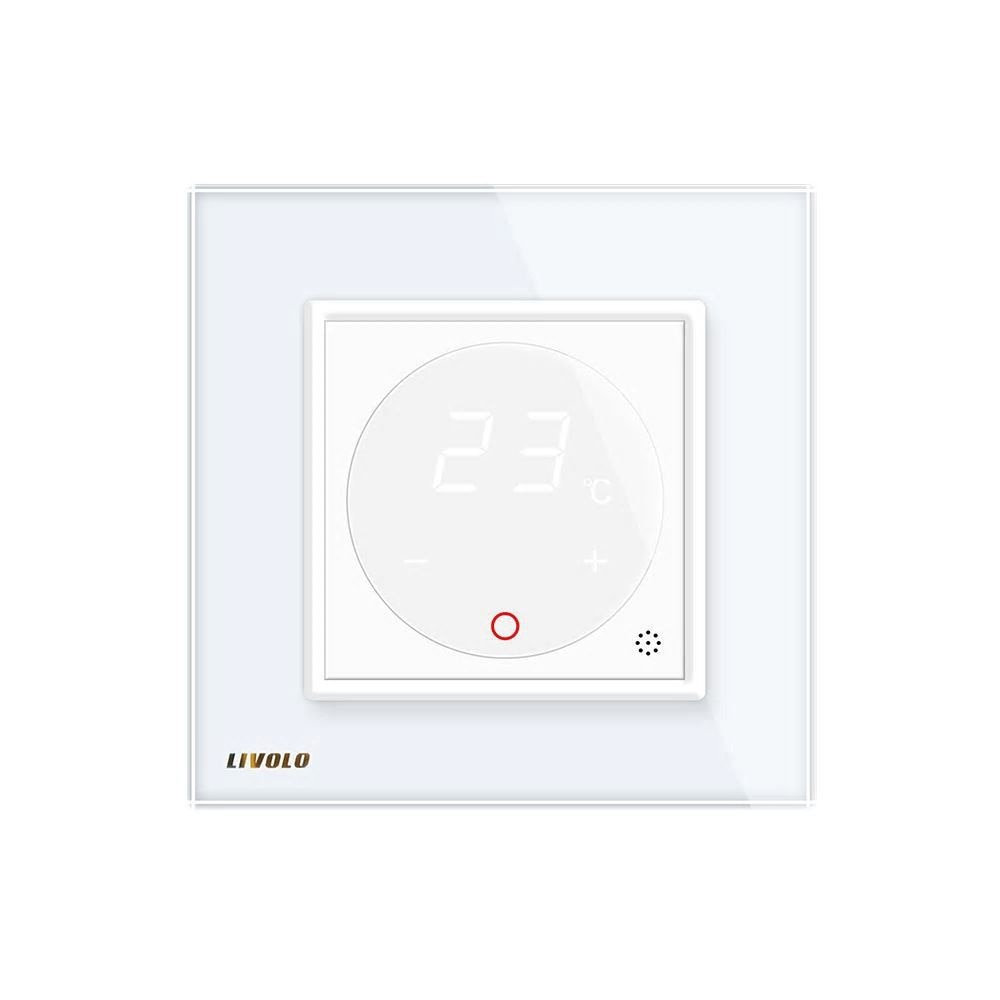 Termostat Livolo pentru incalzire electrica si in pardoseala alb