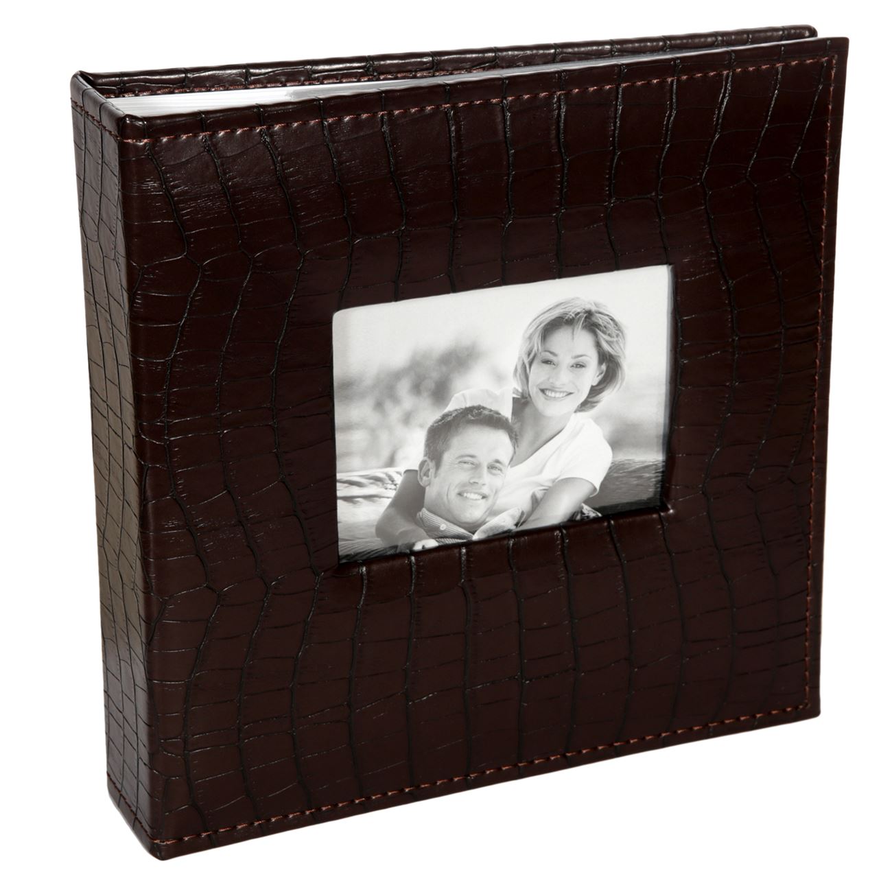 Album foto , Zola®, coperta model piele de crocodil, maro, 22x22.5 (200 locuri), dimensiune fotografie 10x15 cm