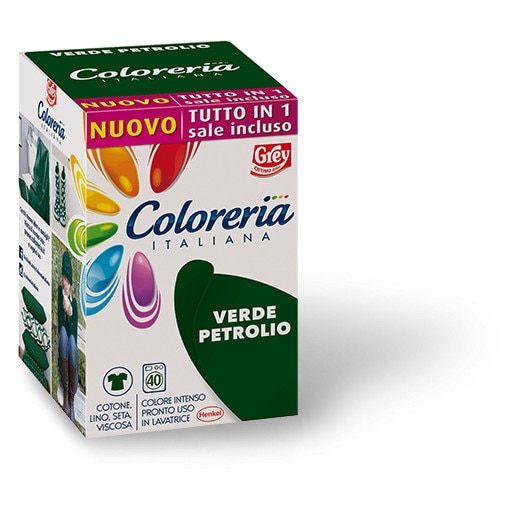 Vopsea Coloreria Italiana Verde Petrolio pentru materiale textile, culoare  Verde, 350 g 