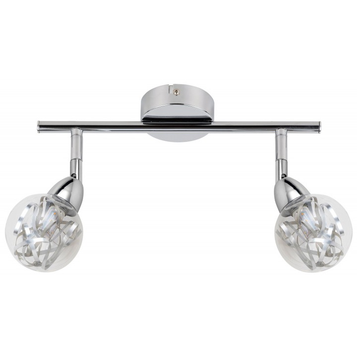 Спот Candellux Bolo,2х6W LED 3000К, Хром/Прозрачен