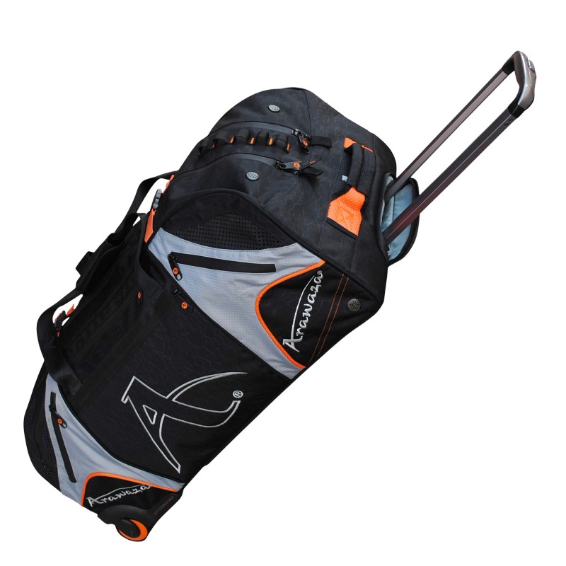 Geanta Trolly Arawaza, Negru/Orange, Poliester, 100 l