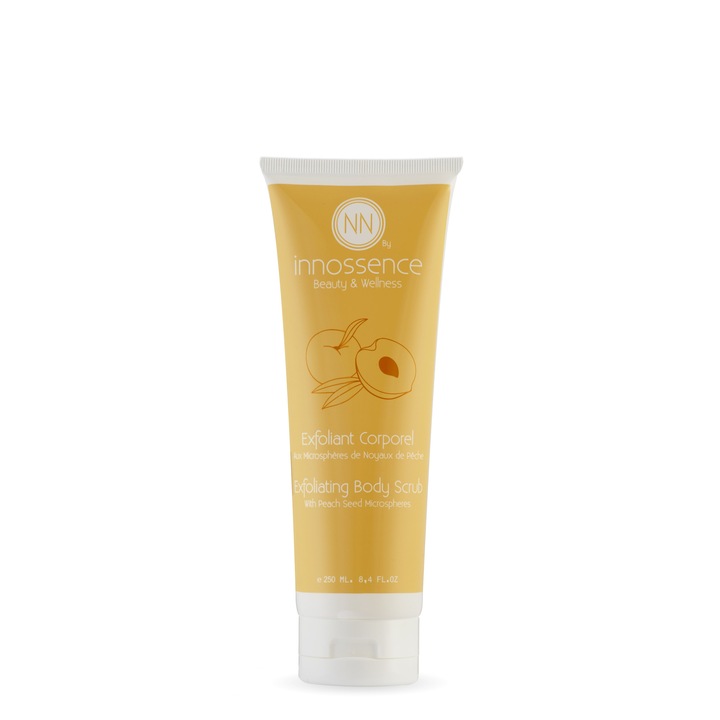 Scrub pentru corp, Innossence, cu piersici, 250 ml