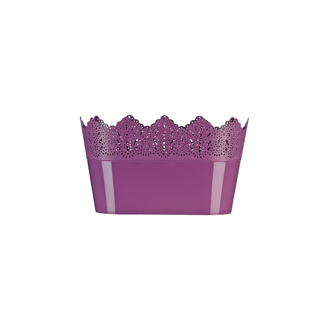 Jardiniera Koronka, dantelata, mov