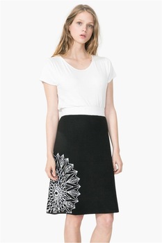 Fusta, Desigual, Negru/Alb, 67F29A4 / 2000, XS Fusta, Desigual, Negru/Alb, 67F29A4 / 2000, XS