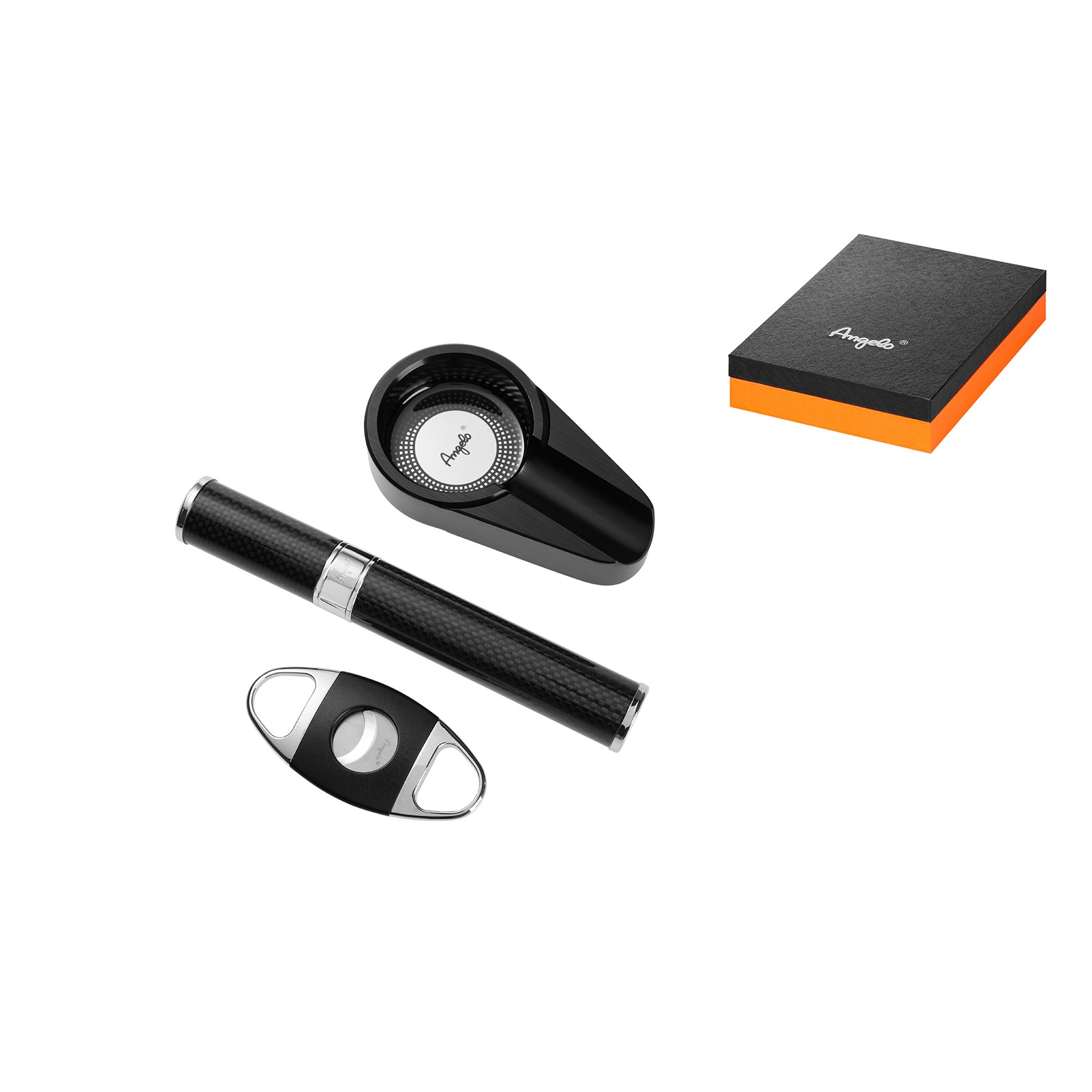 Set cadou Angelo, scrumiera cutter si etui trabuc