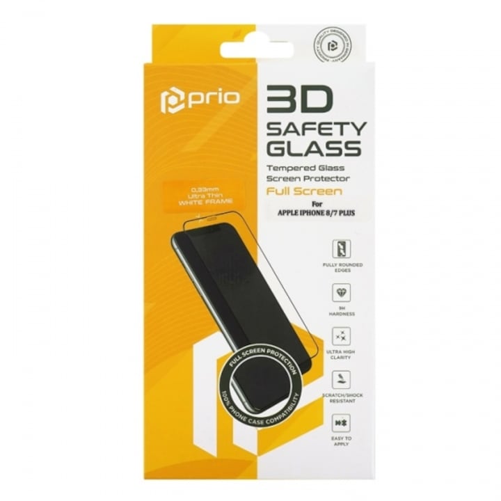 3D Full Face Prio üvegvédő Samsung Galaxy S 20 Plus készülékhez, fekete