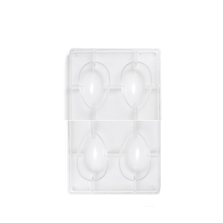 Forma din policarbonat pentru ciocoalta ou 70 G 4 cavitati 88x56 mm Decora