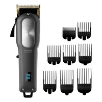 masina de tuns profesionala cecotec 4218 indicator procentaj baterie portabila baterie litiu 2000mah autonomie 4h lame otel inoxidabil si titan8 capte reglare pe inaltime geanta transport gri imagen 45_0_
0