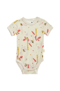 CeLaVi, Body din amestec de bambus si lana Merinos, Bej/Roz/Galben CeLaVi, Body din amestec de bambus si lana Merinos, Bej/Roz/Galben