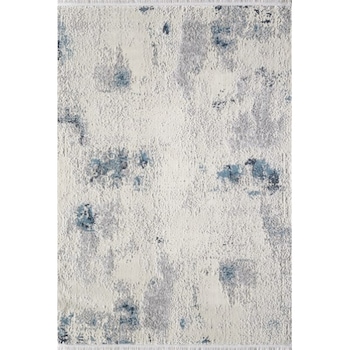 Covor Venita Karacahan, antistatic, 20% acrilic, 80% poliester, 80x150 cm, crem/albastru, 0909A Covor Venita Karacahan, antistatic, 20% acrilic, 80% poliester, 80x150 cm, crem/albastru, 0909A