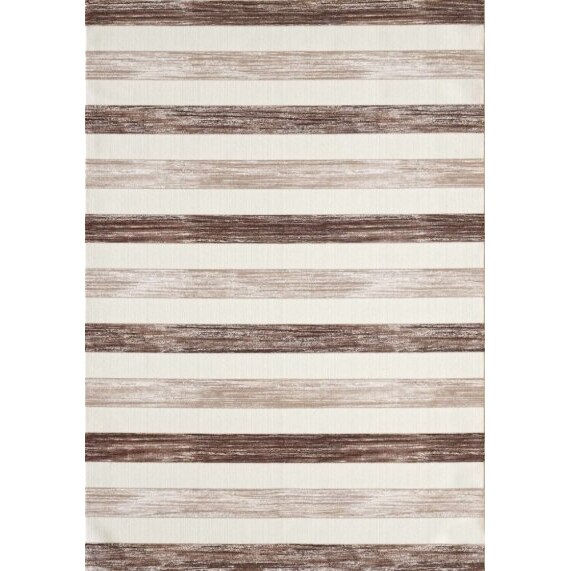 Covor Ekose Karacahan, antistatic, 80% acrilic, 20% poliester, 80x150 cm, crem/maro, 5047B