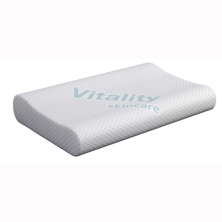 iSleep VitalCare Párna, 100% Memory Foam HD®, Vitality cplx-del dúsított antiallergén kezelés, Vitamin A-E-F, 69x41x11 cm