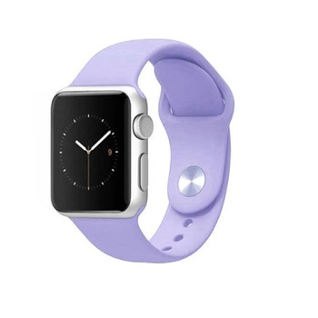 Curea compatibila cu Apple Watch 1 2 3 4 5 , Bratara Sport, Silicon, 40mm, Liliac